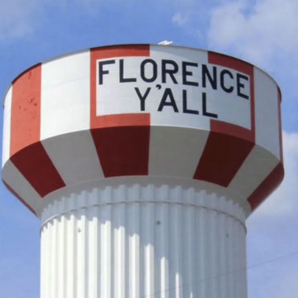 Florence y'all water tower